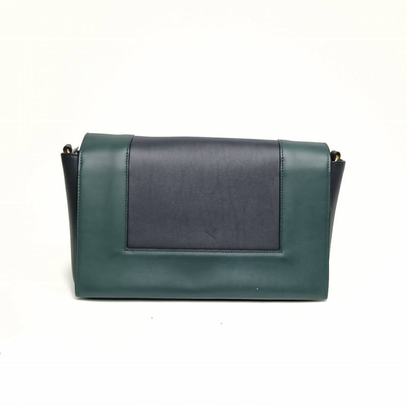 CELINE Frame小方包中號拼色牛皮金扣肩背包-2