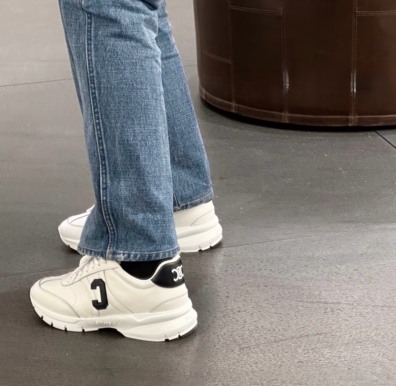 Celine 白色運動鞋 黑白配 C字母+凱旋門-2