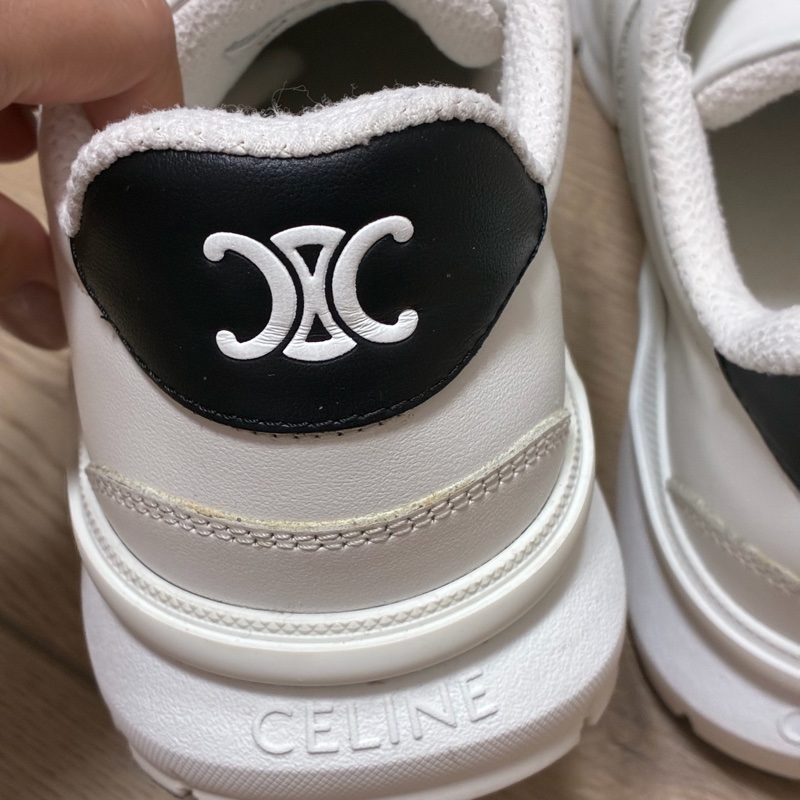Celine 白色運動鞋 黑白配 C字母+凱旋門-13