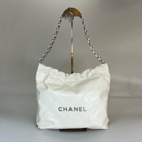 CHANEL 22包小號 白 AS3260/晶片款