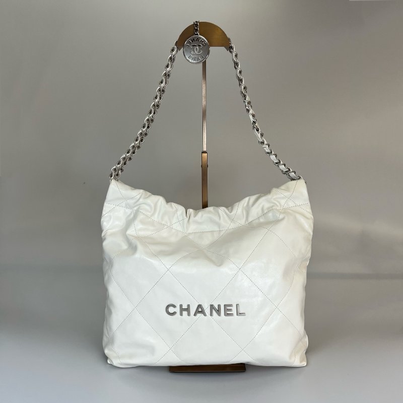 CHANEL 22包小號 白 AS3260/晶片款-0