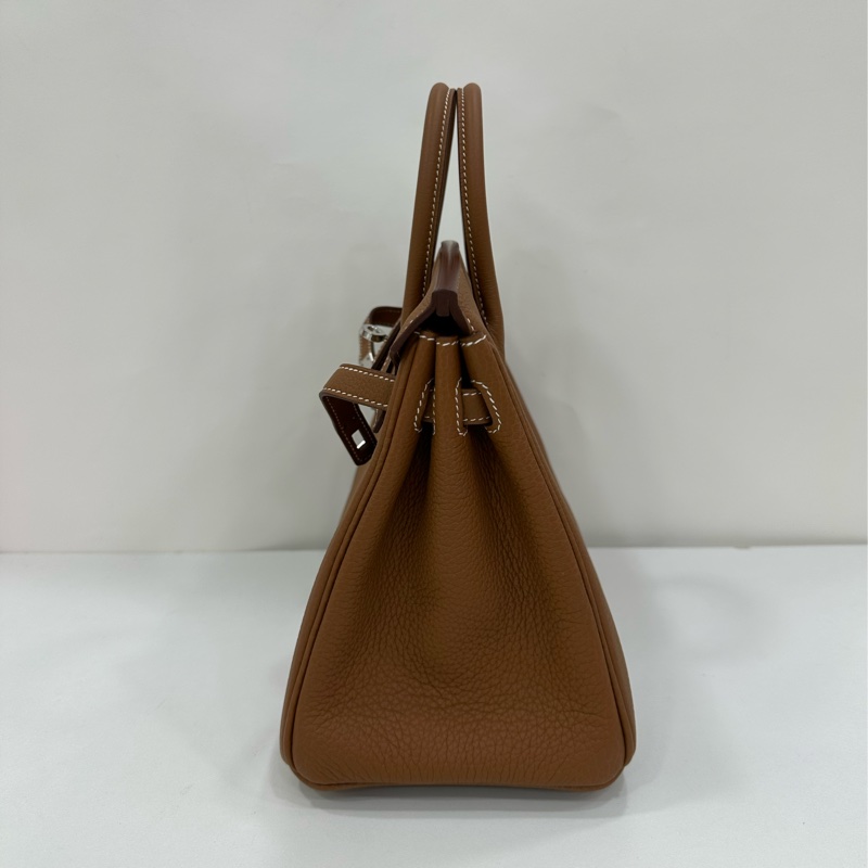 Hermes 愛馬仕 Birkin25金棕銀togo皮 K刻 原購證-4