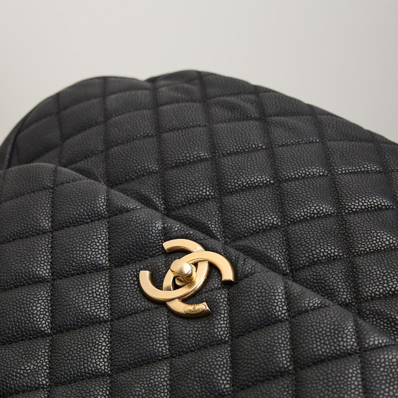 二手Chanel 南瓜機場包/黑金-4