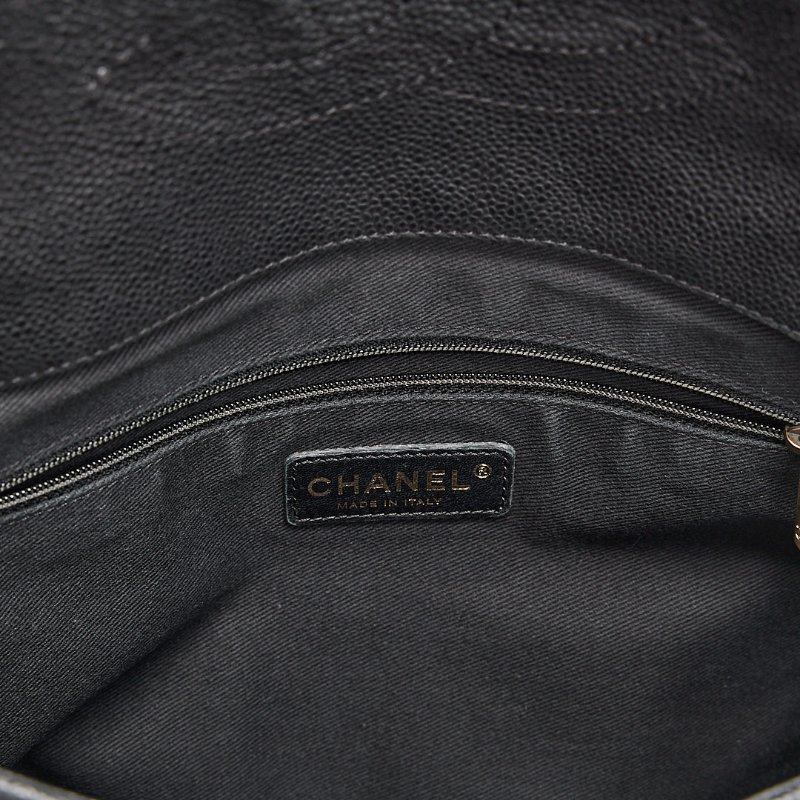 二手Chanel 南瓜機場包/黑金-17