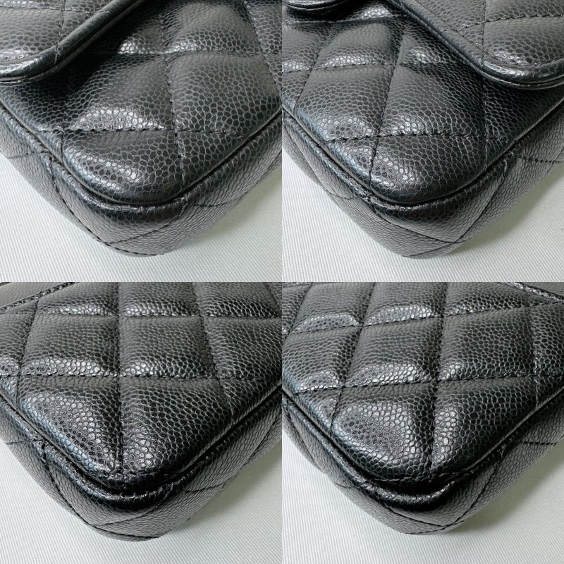 CHANEL 荔枝牛鏈帶雙層手機包-10