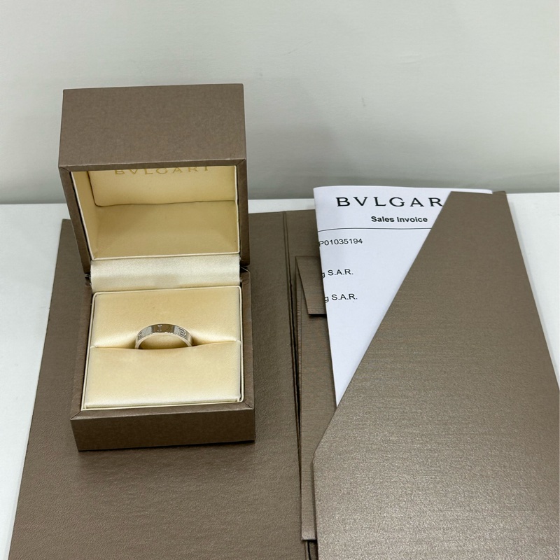 BVLGARI寶格麗 B.zero1 essential系列 18k白金戒指 圈口53號-0