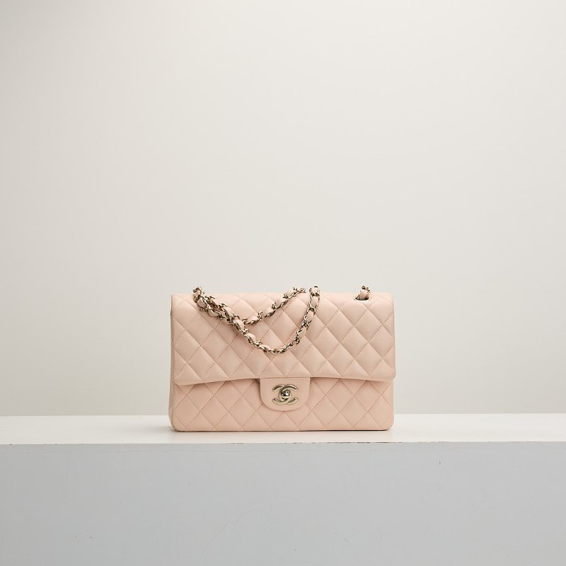 二手Chanel Cf25 荔枝牛 淡粉金-0