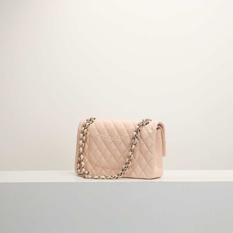 二手Chanel Cf25 荔枝牛 淡粉金-2