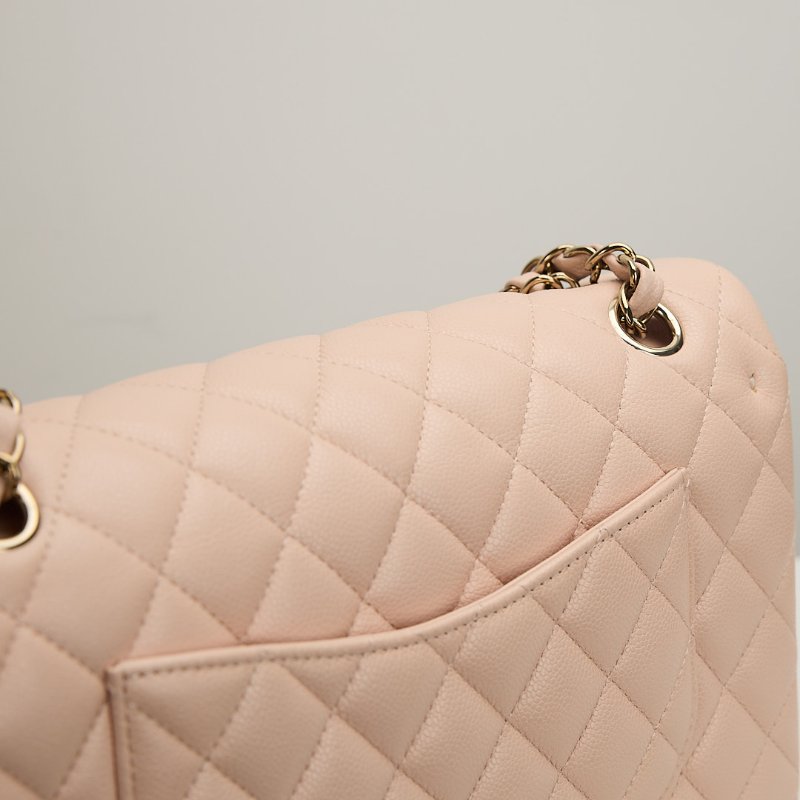 二手Chanel Cf25 荔枝牛 淡粉金-6