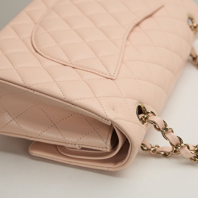 二手Chanel Cf25 荔枝牛 淡粉金-9