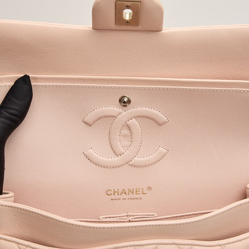 二手Chanel Cf25 荔枝牛 淡粉金-17