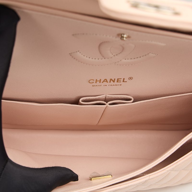 二手Chanel Cf25 荔枝牛 淡粉金-19