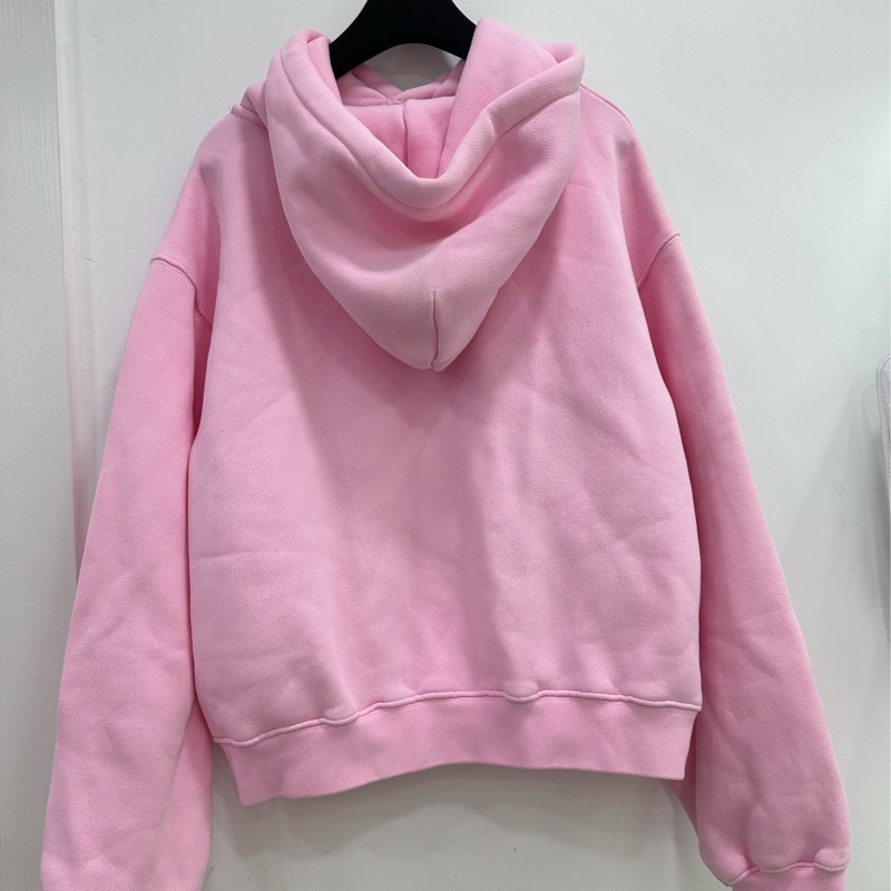 alexander wang 純色連帽寬鬆衛衣 女款 粉紅色-1
