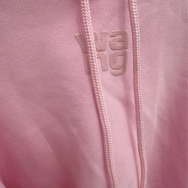 alexander wang 純色連帽寬鬆衛衣 女款 粉紅色-2