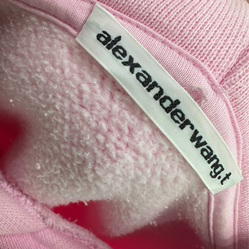 alexander wang 純色連帽寬鬆衛衣 女款 粉紅色-3