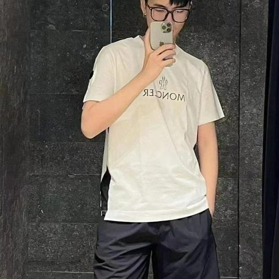 💎Han's house精品服飾💎moncler 拼接 短 T 男女共穿 現貨 S 原價12000-0
