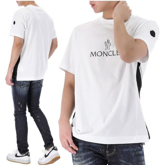 💎Han's house精品服飾💎moncler 拼接 短 T 男女共穿 現貨 S 原價12000-7