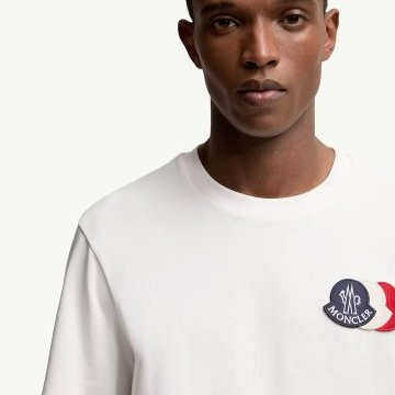 💎Han's house精品服飾💎moncler 立體 LOGO 短 T 白 現貨 L / XXL 原價15600-4