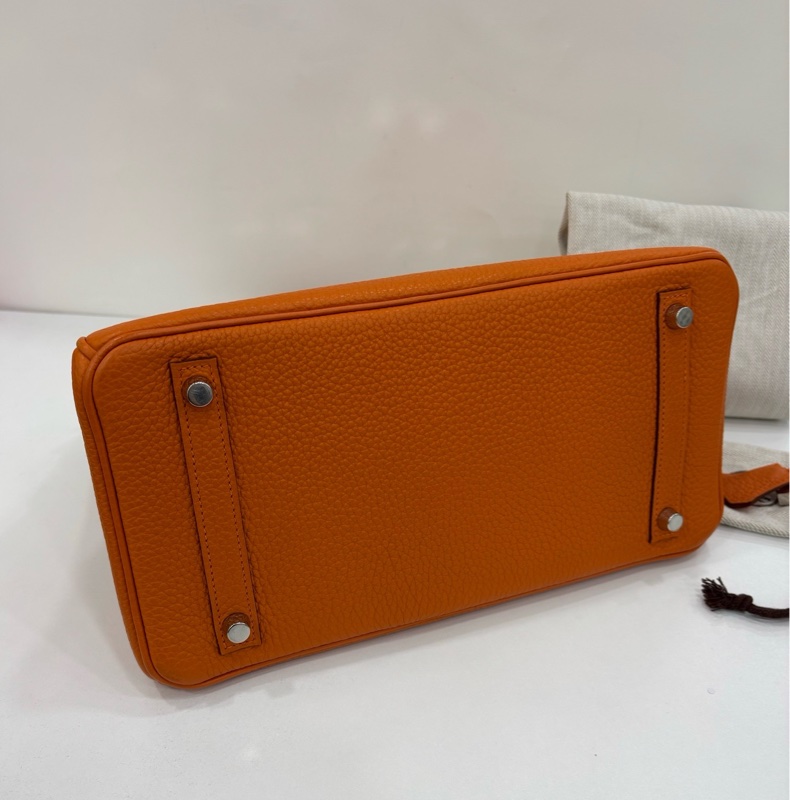 愛馬仕 Birkin 30 愛馬仕橙色Togo皮 鎖具齊 框Q-4