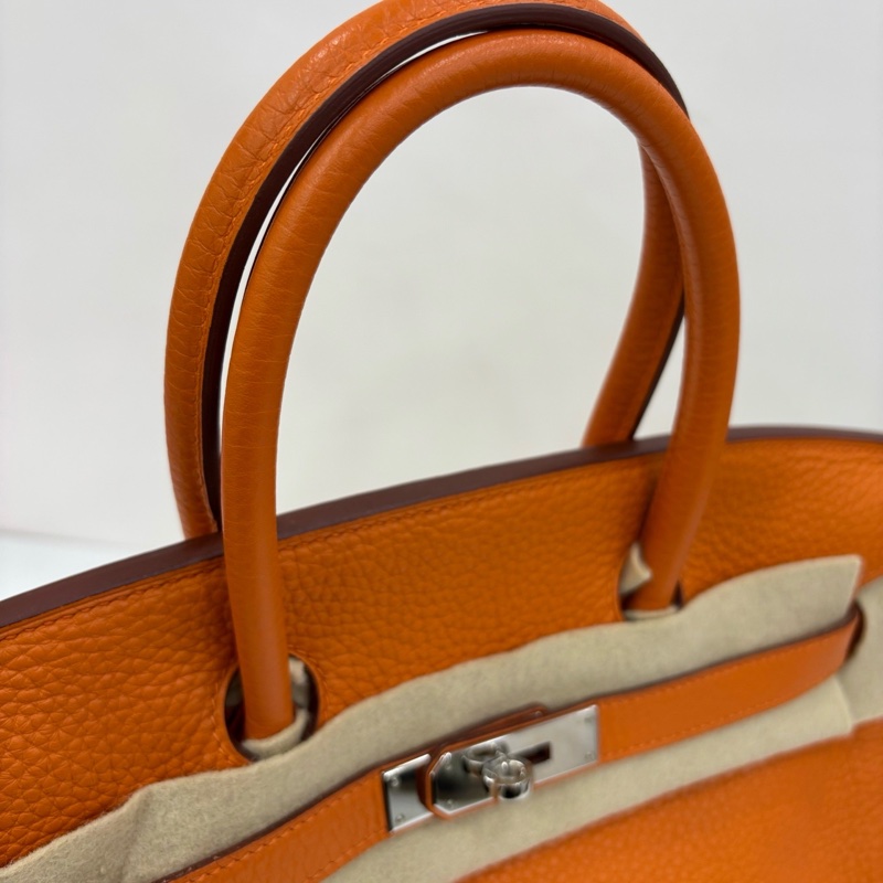 愛馬仕 Birkin 30 愛馬仕橙色Togo皮 鎖具齊 框Q-5