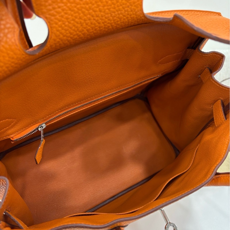 愛馬仕 Birkin 30 愛馬仕橙色Togo皮 鎖具齊 框Q-6