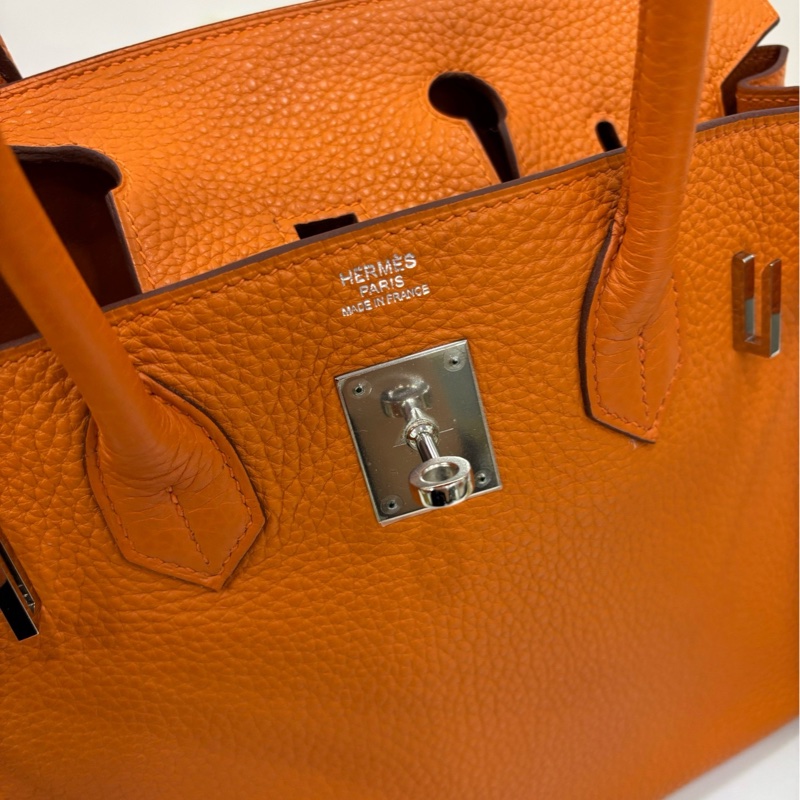 愛馬仕 Birkin 30 愛馬仕橙色Togo皮 鎖具齊 框Q-7