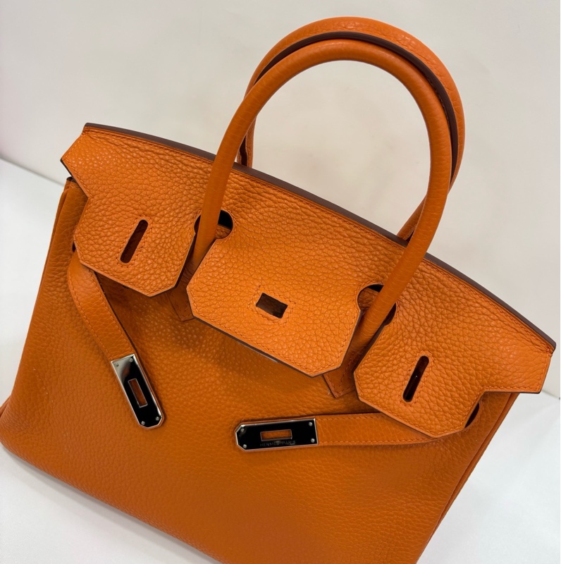 愛馬仕 Birkin 30 愛馬仕橙色Togo皮 鎖具齊 框Q-8