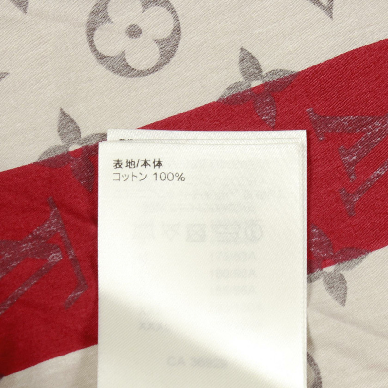 LOUIS VUITTON × NIGO 條紋襯衫,純棉材質,紅色/米色/紅色,二手男士 XXL 碼-3