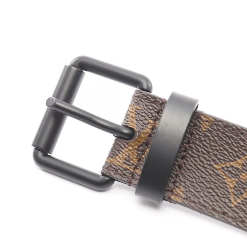路易威登 (LOUIS VUITTON) 標誌性 Monogram 帆布腰帶,棕色/紅色,二手 LV-1