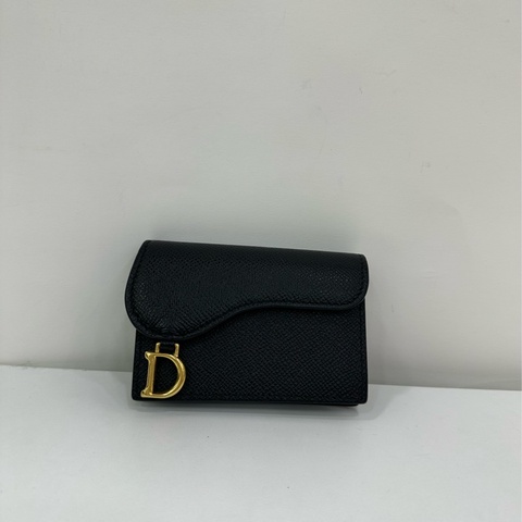 DIOR/迪奧黑金短版馬鞍零錢包