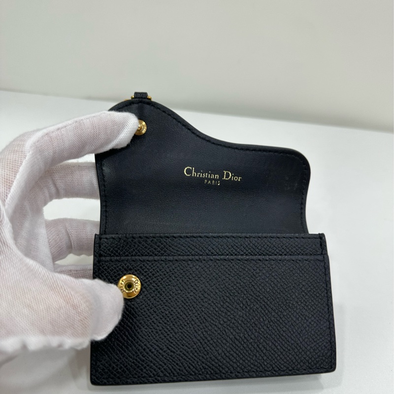 DIOR/迪奧黑金短版馬鞍零錢包-4