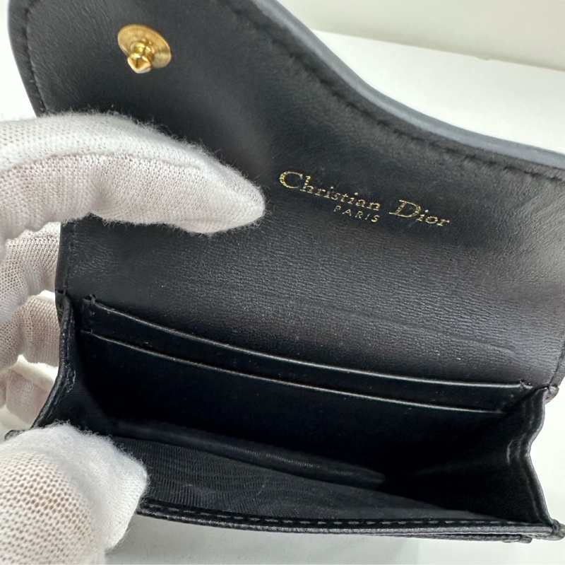 DIOR/迪奧黑金短版馬鞍零錢包-5