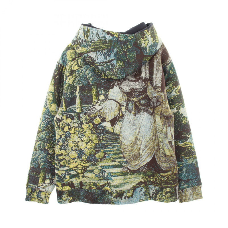路易威登 Tapestry Cargo 連帽衫,棉尼龍混紡,藍色,二手,男士 L 碼-1