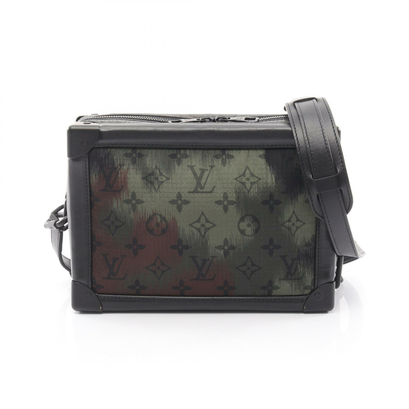 路易威登 Soft Trunk 單肩包 M56428 Monogram 迷彩黑二手 LV-0