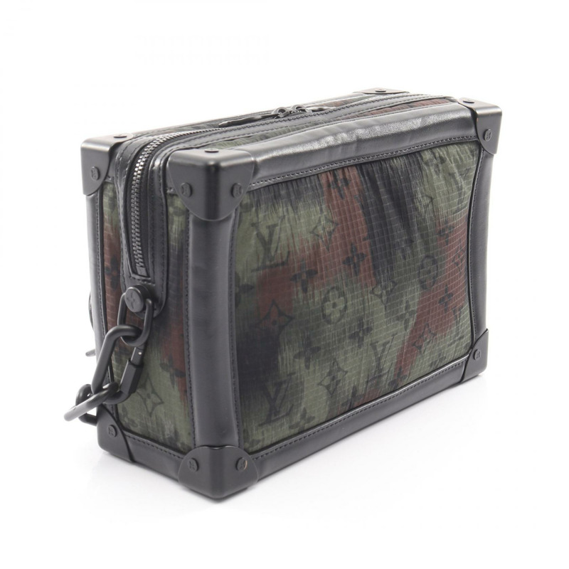 路易威登 Soft Trunk 單肩包 M56428 Monogram 迷彩黑二手 LV-1