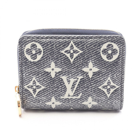 路易威登 Portefeuille Lou 雙折皮夾 M82525 Monogram 壓花海軍藍二手