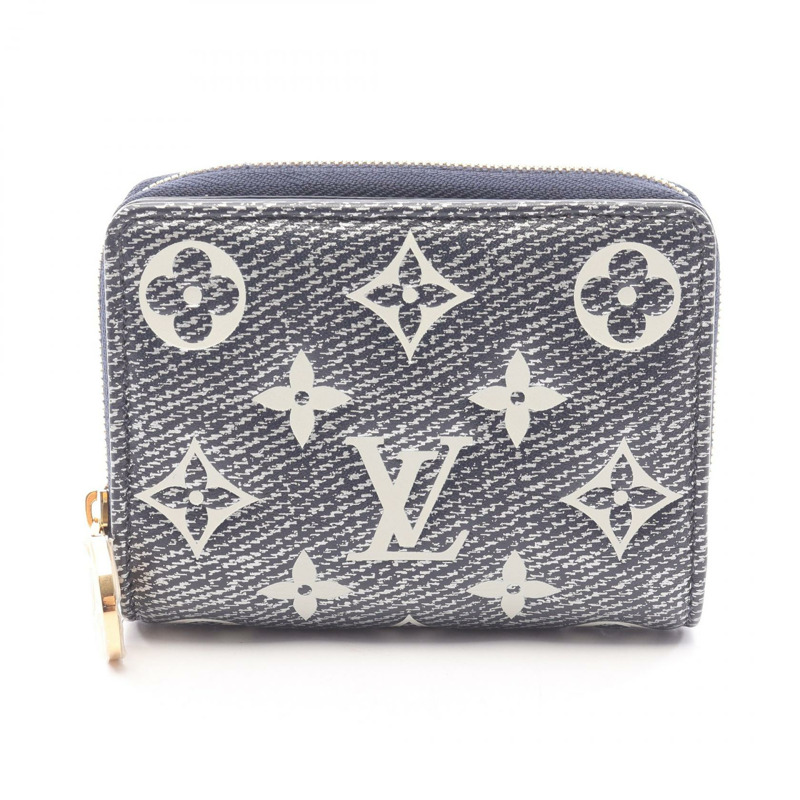 路易威登 Portefeuille Lou 雙折皮夾 M82525 Monogram 壓花海軍藍二手-0
