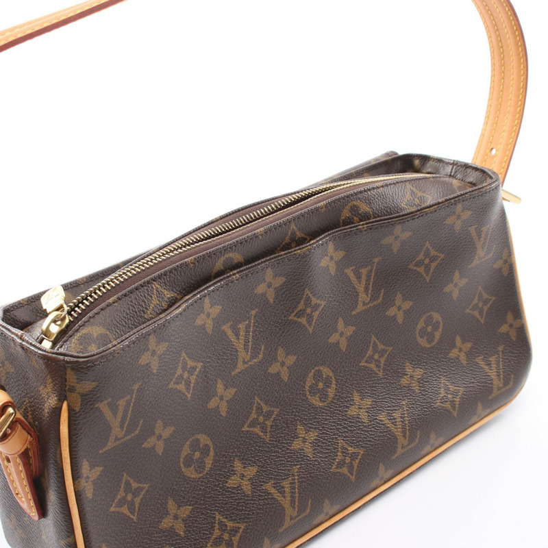 路易威登 Vivacite MM 單肩包 M51164 Monogram 帆布皮革棕色二手-9