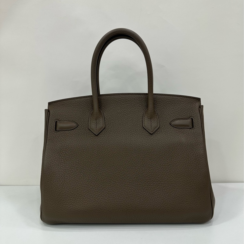 Hermes 愛馬仕 birkin30 斑鳩灰內拼藍 銀扣 D刻-2
