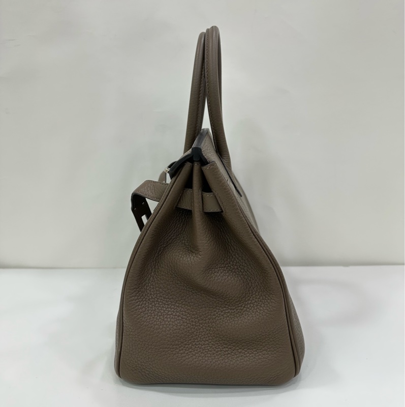 Hermes 愛馬仕 birkin30 斑鳩灰內拼藍 銀扣 D刻-4
