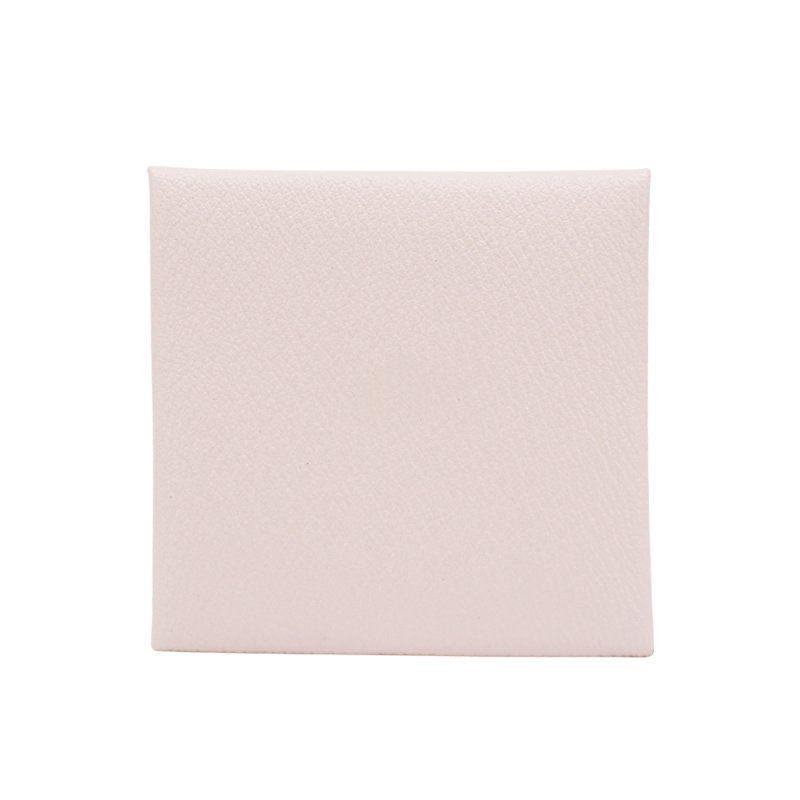 Hermes 展示品 Bastia Chevre 山羊皮方型暗釦零錢包(櫻花粉)-2