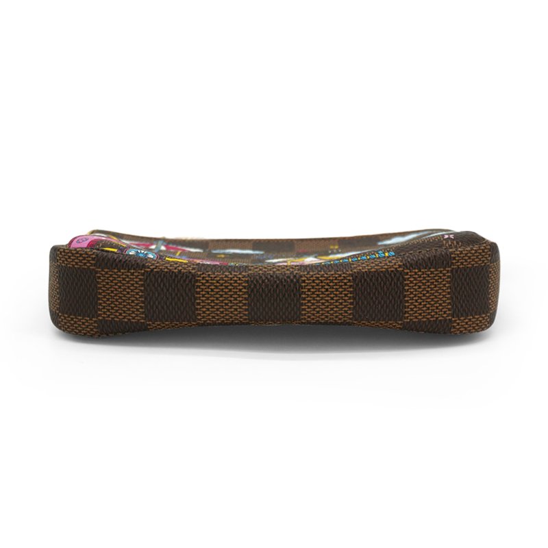 Louis Vuitton Vivienne 摩天輪印花帆布金鍊小包(N60402-咖)-3