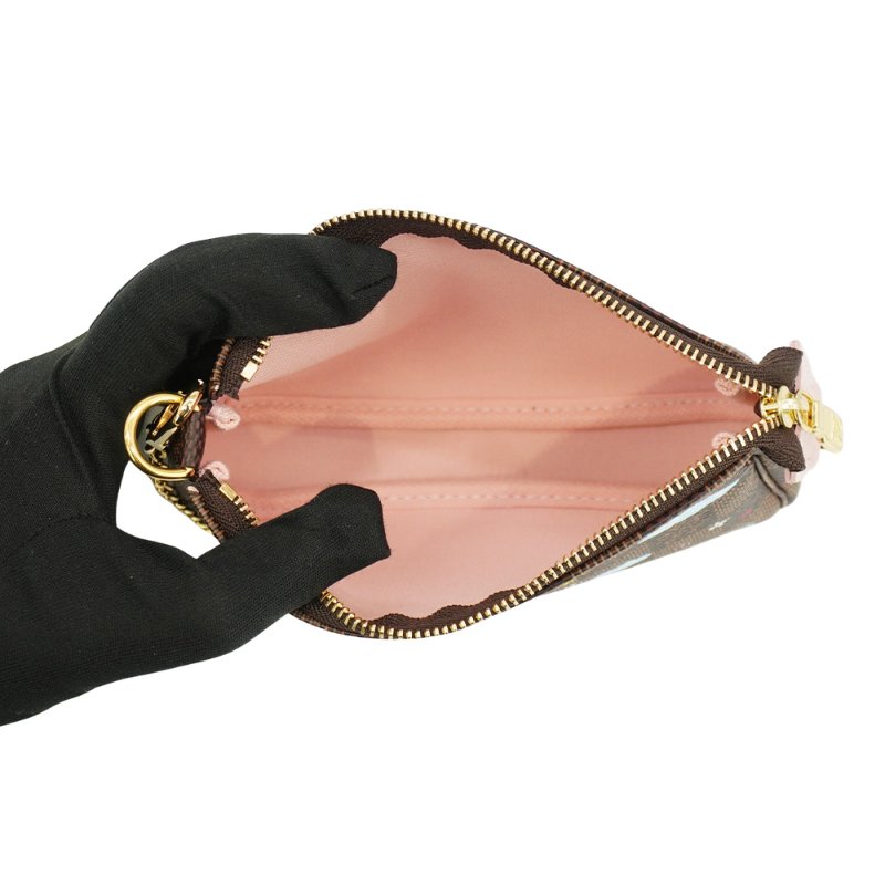 Louis Vuitton Vivienne 摩天輪印花帆布金鍊小包(N60402-咖)-4
