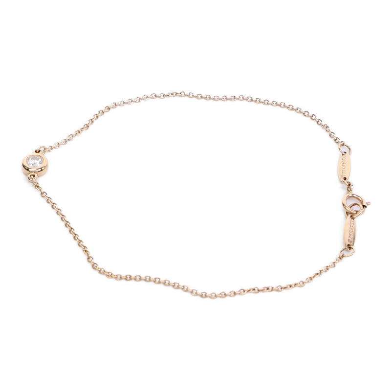 TIFFANY&CO 18K玫瑰金Elsa Peretti Diamonds by the Yard鑽石手鏈-1