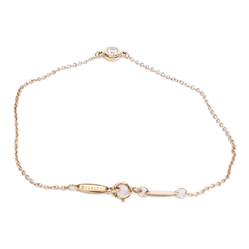 TIFFANY&CO 18K玫瑰金Elsa Peretti Diamonds by the Yard鑽石手鏈-2