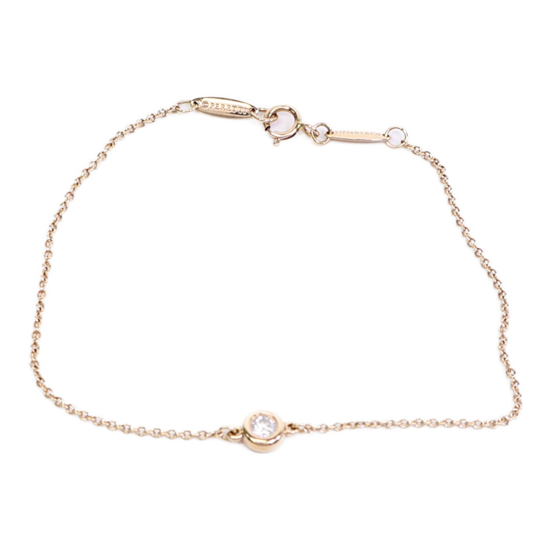 TIFFANY&CO 18K玫瑰金Elsa Peretti Diamonds by the Yard鑽石手鏈-3