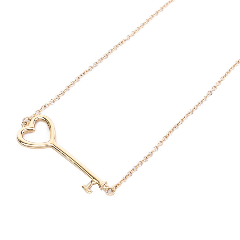 TIFFANY&CO 18K玫瑰金Heart Key Necklace項鍊-2