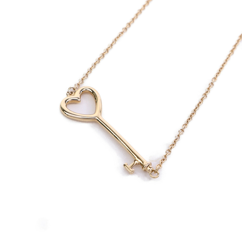 TIFFANY&CO 18K玫瑰金Heart Key Necklace項鍊-5
