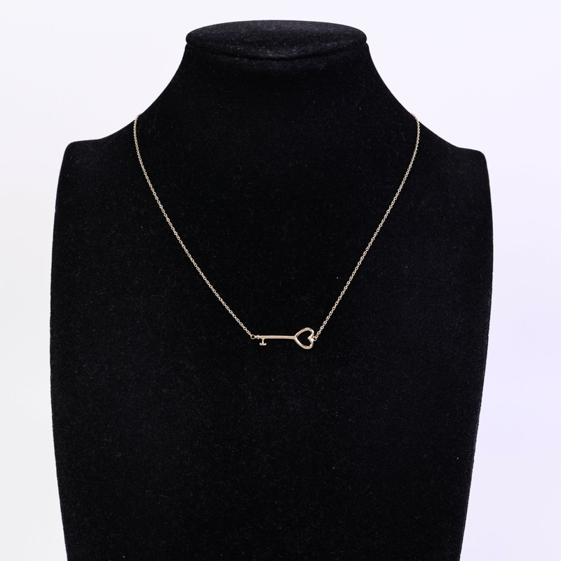 TIFFANY&CO 18K玫瑰金Heart Key Necklace項鍊-7