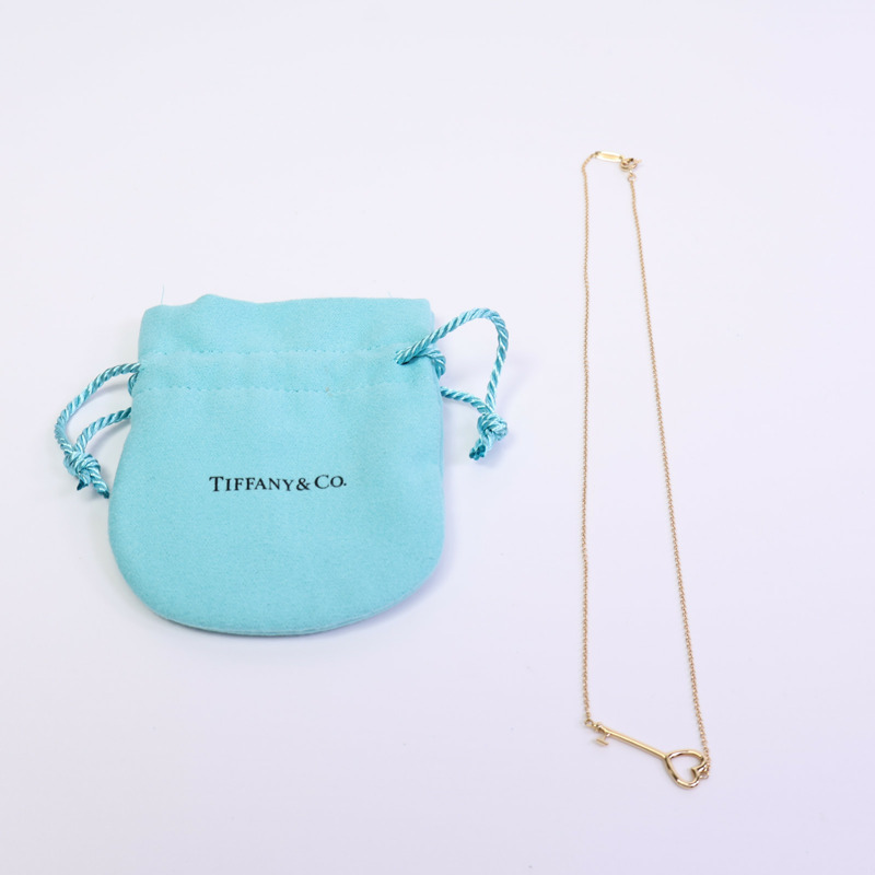 TIFFANY&CO 18K玫瑰金Heart Key Necklace項鍊-8